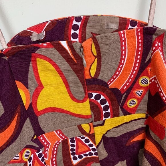 Merona Strapless Paisley Floral Print Dress Size 6 - Picture 3 of 9